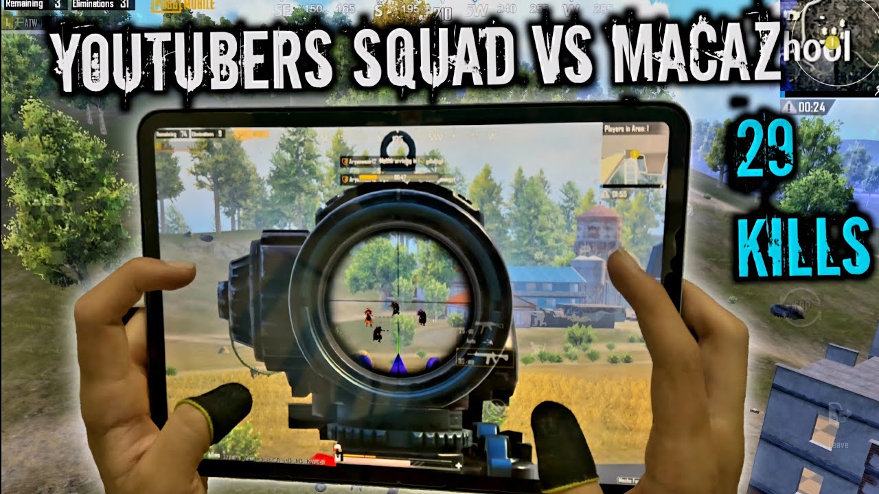 YOUTUBERS SQUAD VS MACAZ IN ERANGLE ☆ 120 FPS HANDCAM | PUBG MOBILE