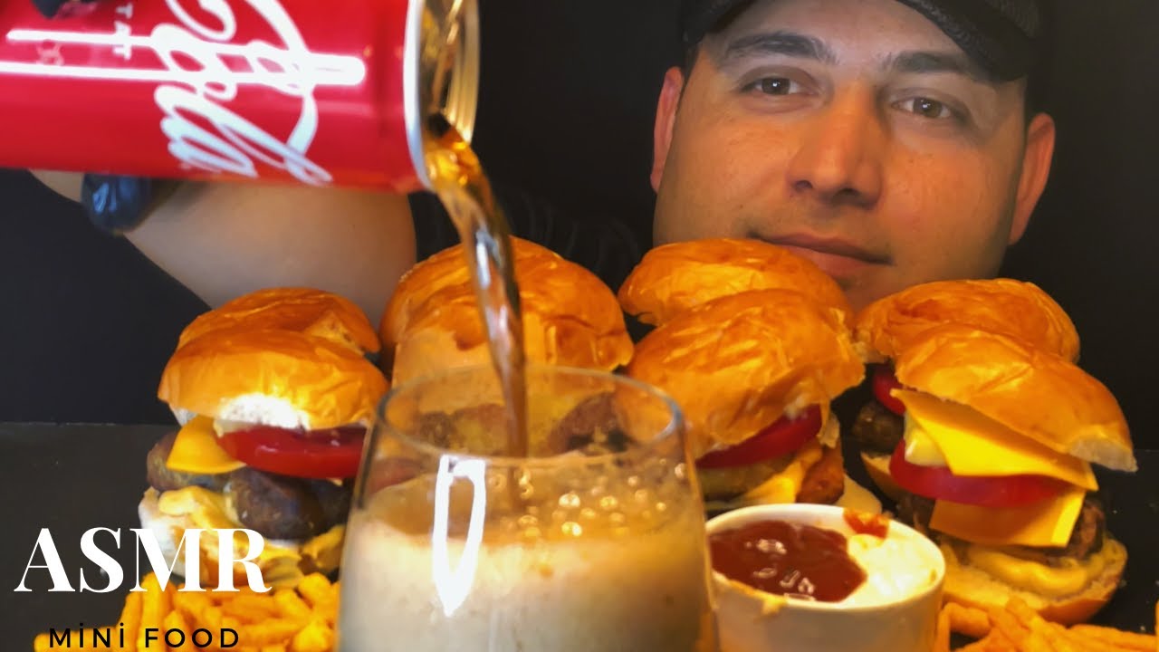 ASMR ЕСТЬ ДОПОЛНИТЕЛЬНУЮ МИНИ-ЕДУ MCDONALDS BURGERS CHALLENGE | МИНИАТЮРНЫЕ ЧИЗБУРГЕРЫ | БЭЙ АСМР