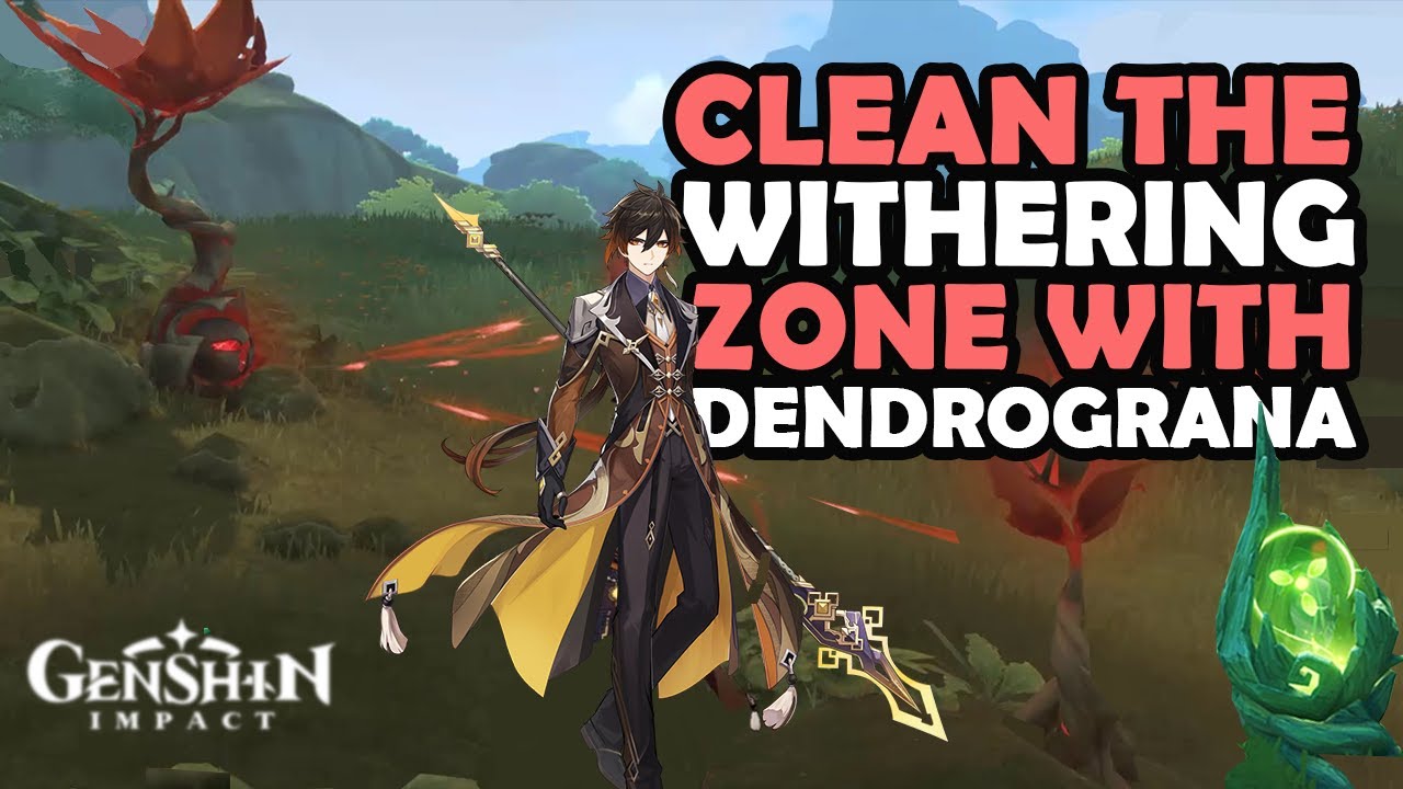 Clean Up The Withering Zone Easy Quest Guide | Collect Dendrograna & Attack |Genshin Impact Gameplay