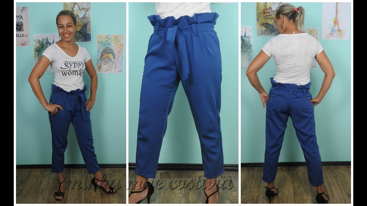 COSTURANDO CALÇA CLOCHARD OU CALÇA CENOURA   MINHA MAE COSTURA