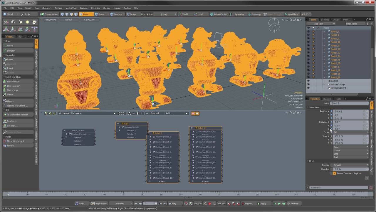 MODO's Schematic- Multi-Node Shortcuts