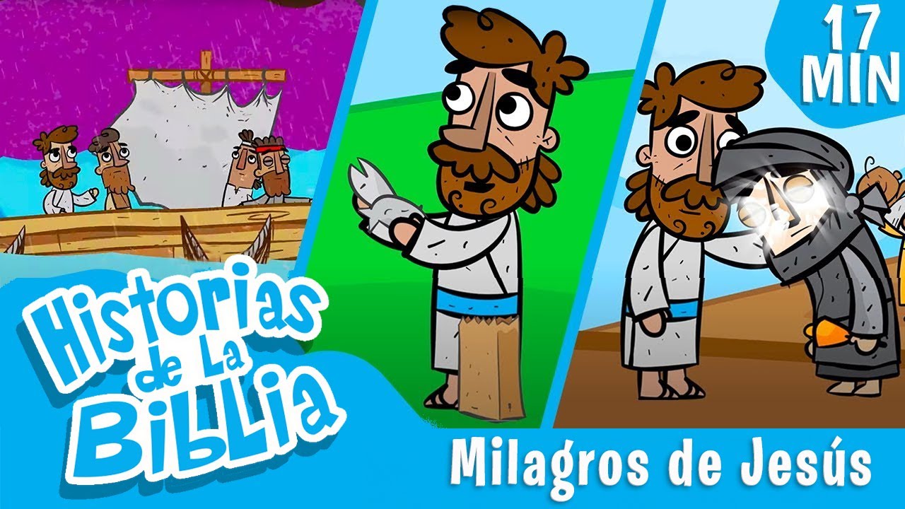 Jes&uacute;s calma la tormenta y Mas Milagros de Jes&uacute;s | Marat&oacute;n Historias Animadas de la Biblia para ni&ntilde;os