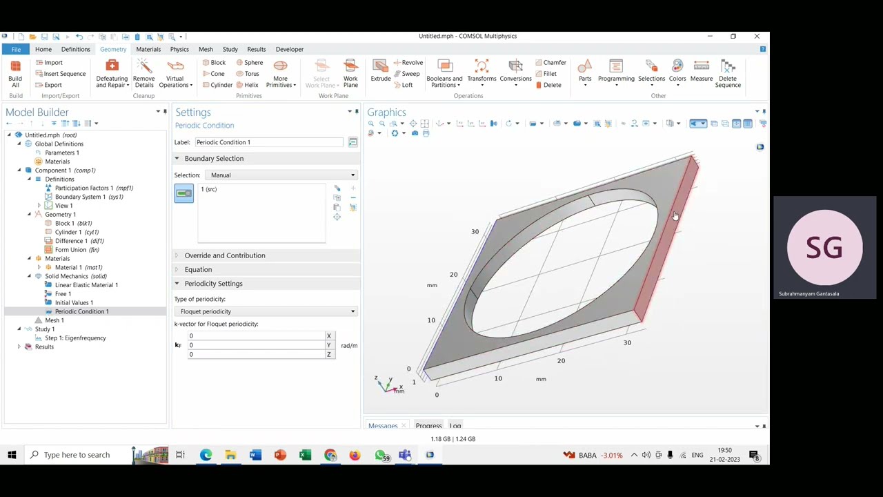 Phononic Crystal COMSOL Simulation Tutorial (Part I)