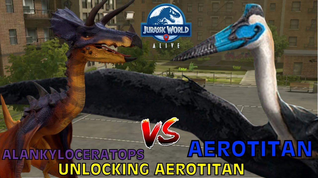 Alankyloceratops vs Aerotitan + Unlocking Aerotitan - Jurassic World Alive