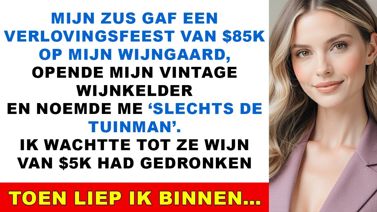 Het $85K-verlovingsfeest van mijn zus was op mijn landgoed—ze zei: “Zij is maar de tuinman”