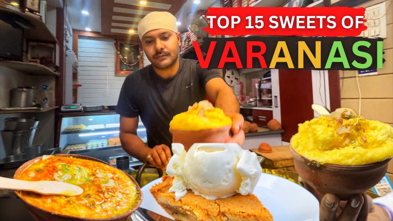 India's Best Makhan Malai (Malaiyo) in Varanasi | ULTIMATE Sweet Shops in U.P. Varanasi 🇮🇳
