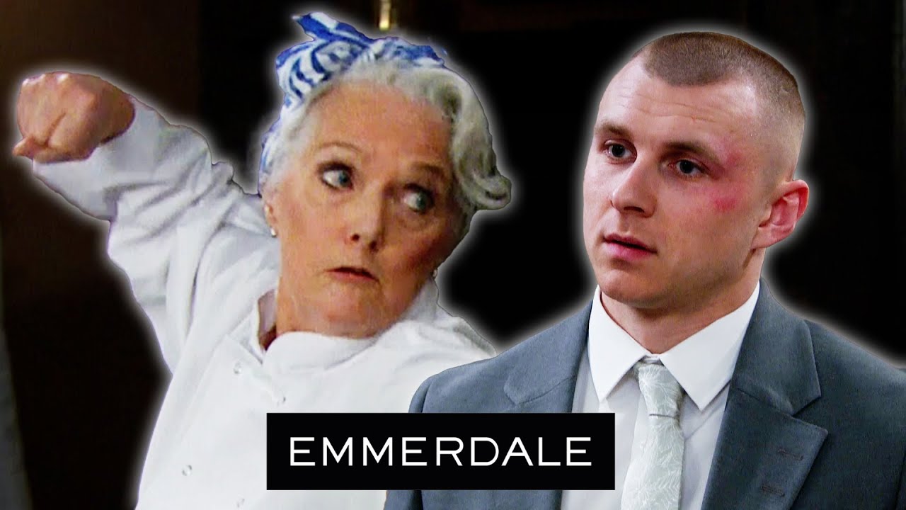 Mary Throws A Punch To Protect April | Emmerdale