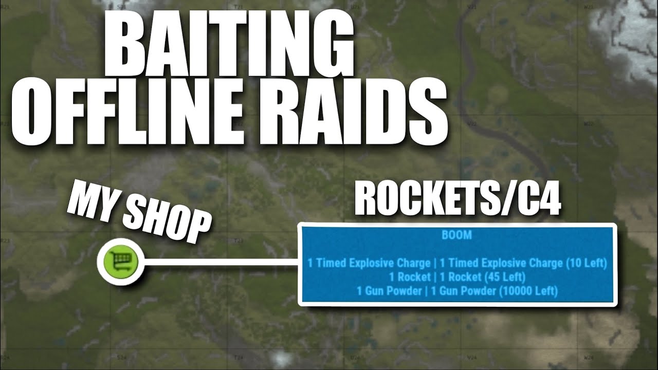 BAITING CLANS to OFFLINE RAID ME with MY SHOP | Rust Solo Survival (4 of 4)