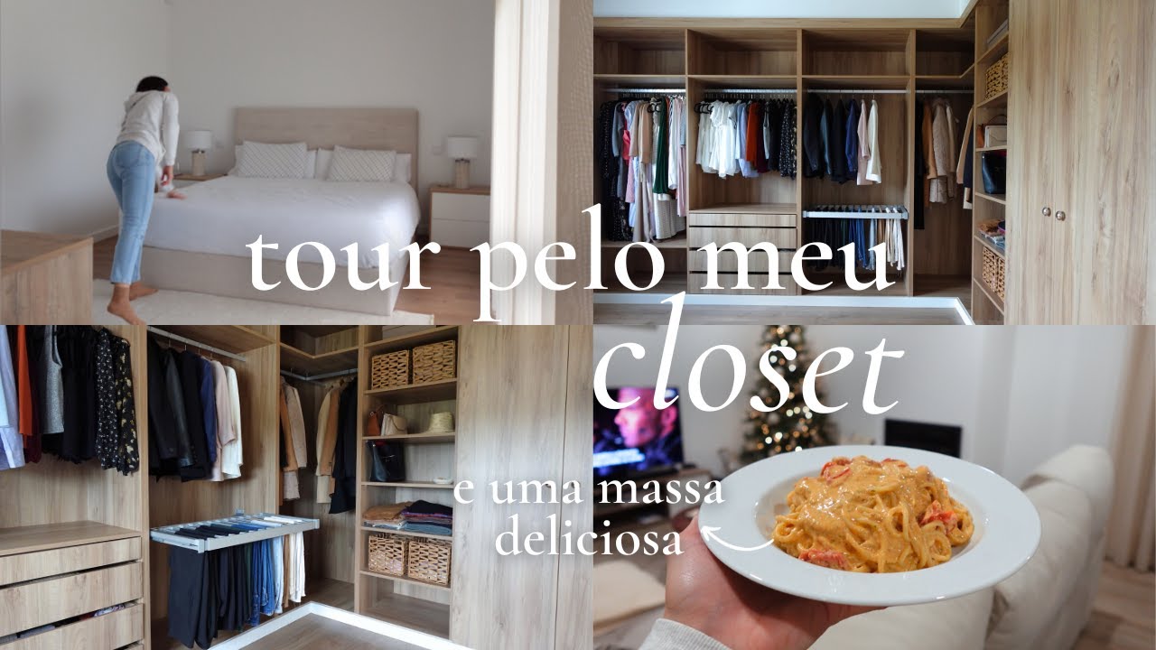 Tour Pelo Meu Closet, Onde Compro Roupa de Cama, Massa com Queijo Feta e Tomate Cherry | Vlog