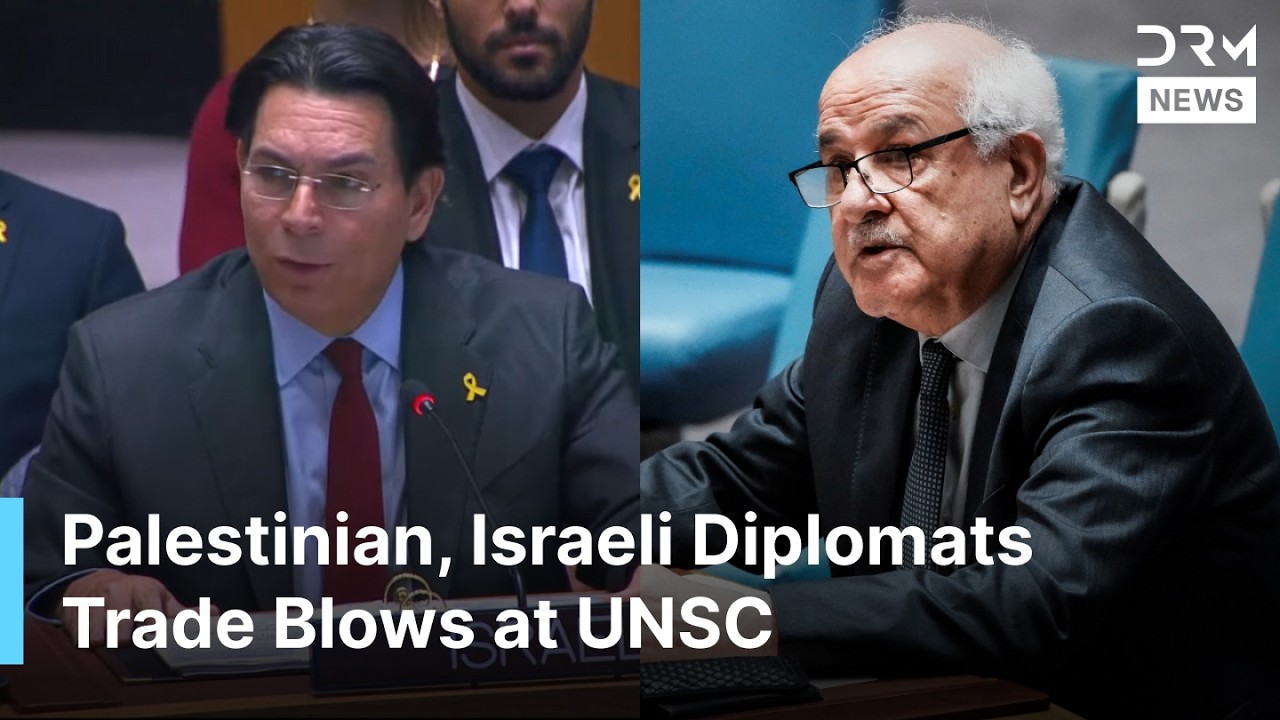 Palestine, Israel Envoys Clash at UN Security Council Heated Debate on Gaza After Ceasefire | AH1G