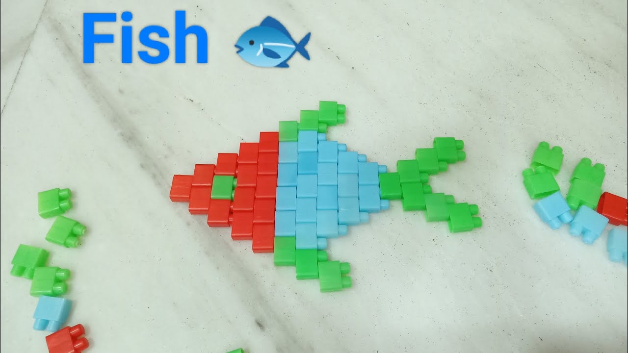Satisfying DIY Fish/building blocks fish/#buildingblocksfish/fish with building blocks /blocks game 