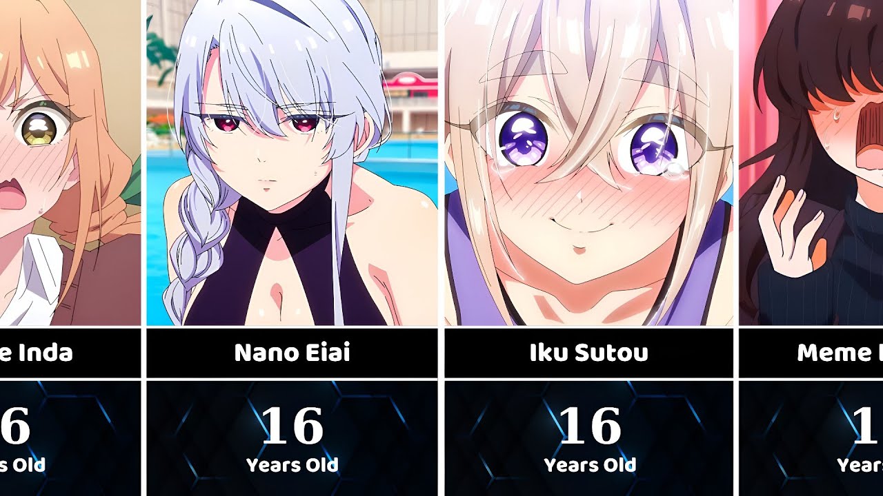 Age Comparison All of Rentaro's Girlfriends in The 100 Girlfriends Who Really...Really Love You