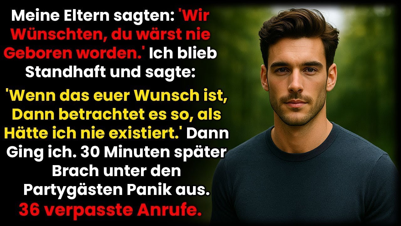 Bei meiner Abschlussfeier rief mein Vater  ‚Wir wünschten, du wärst nie geboren ‘ Ich lächelte…