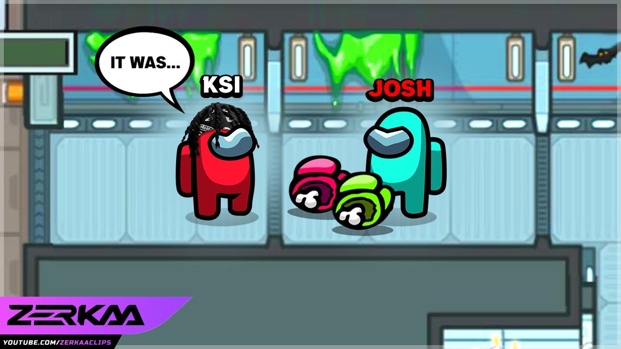 KSI Almost Baited Out This Double Kill.. (Among Us)