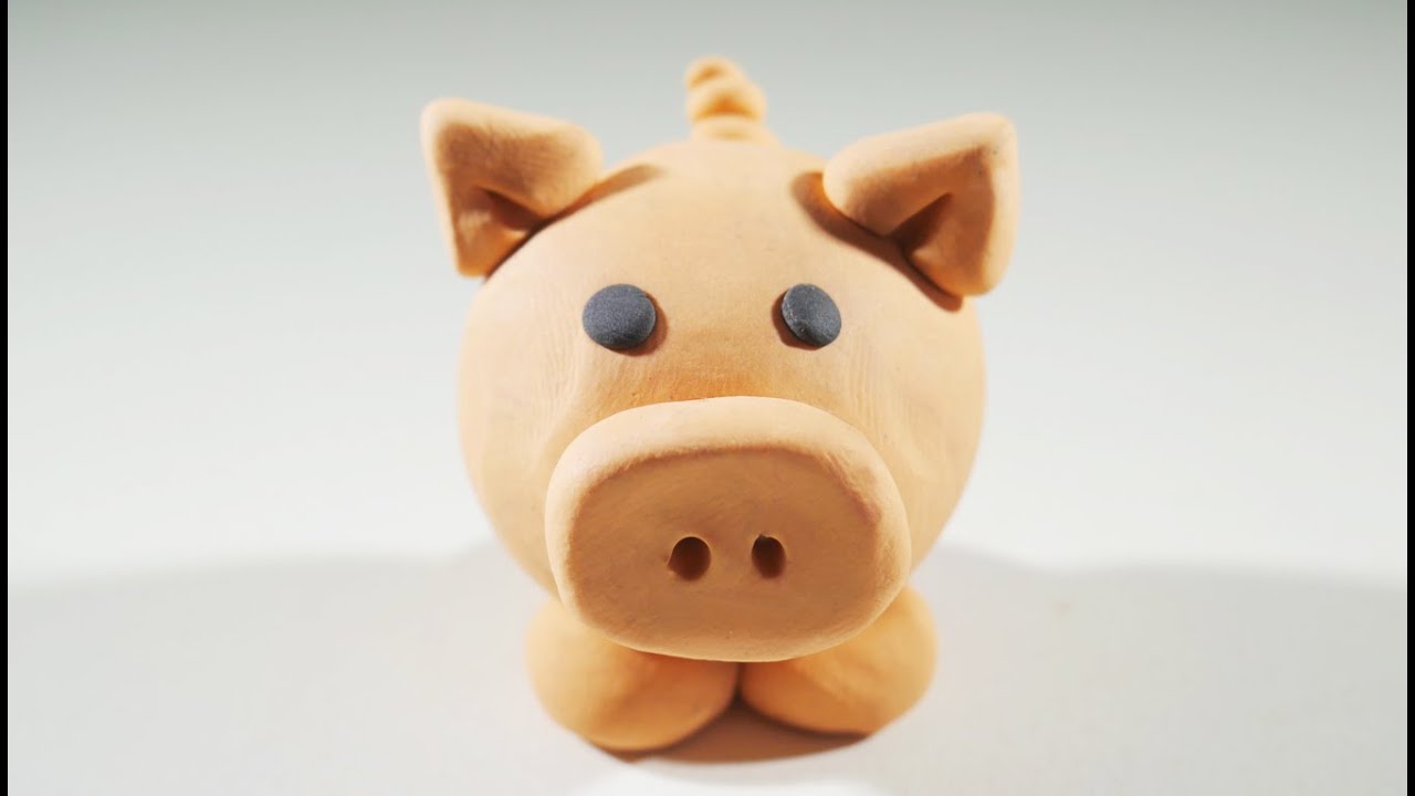 Как сделать свинью из пластилина 🐷✨ Пошаговый простой урок - DIY пластилин Play-Doh