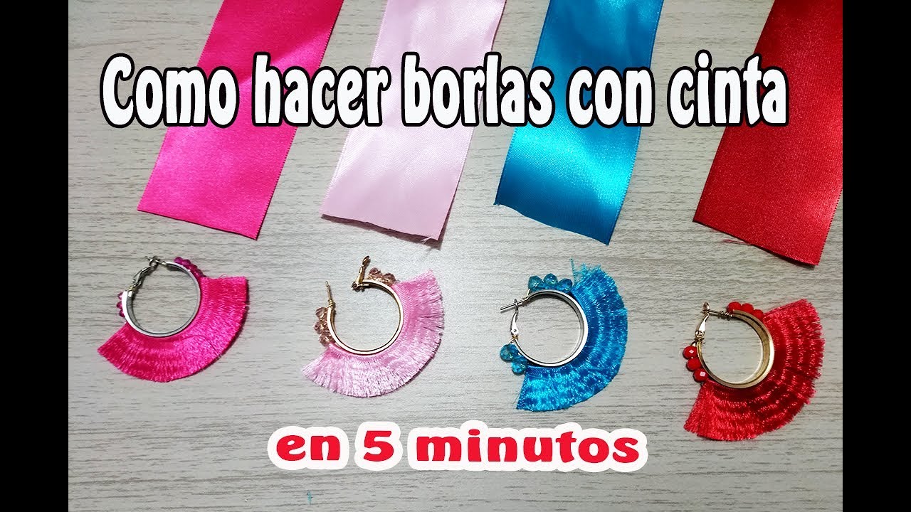 Como hacer borlas con cinta de manera fácil y en 5 minutos