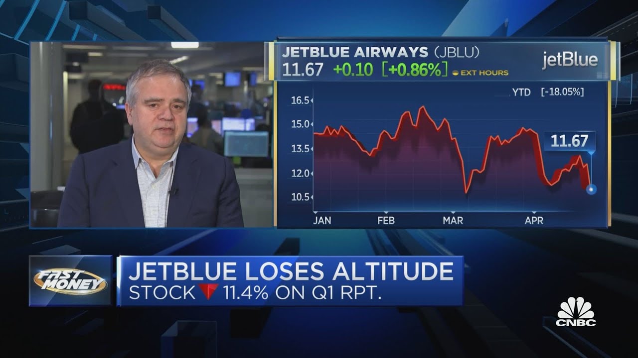 JetBlue CEO weighs in on first quarter results as stock loses altitude