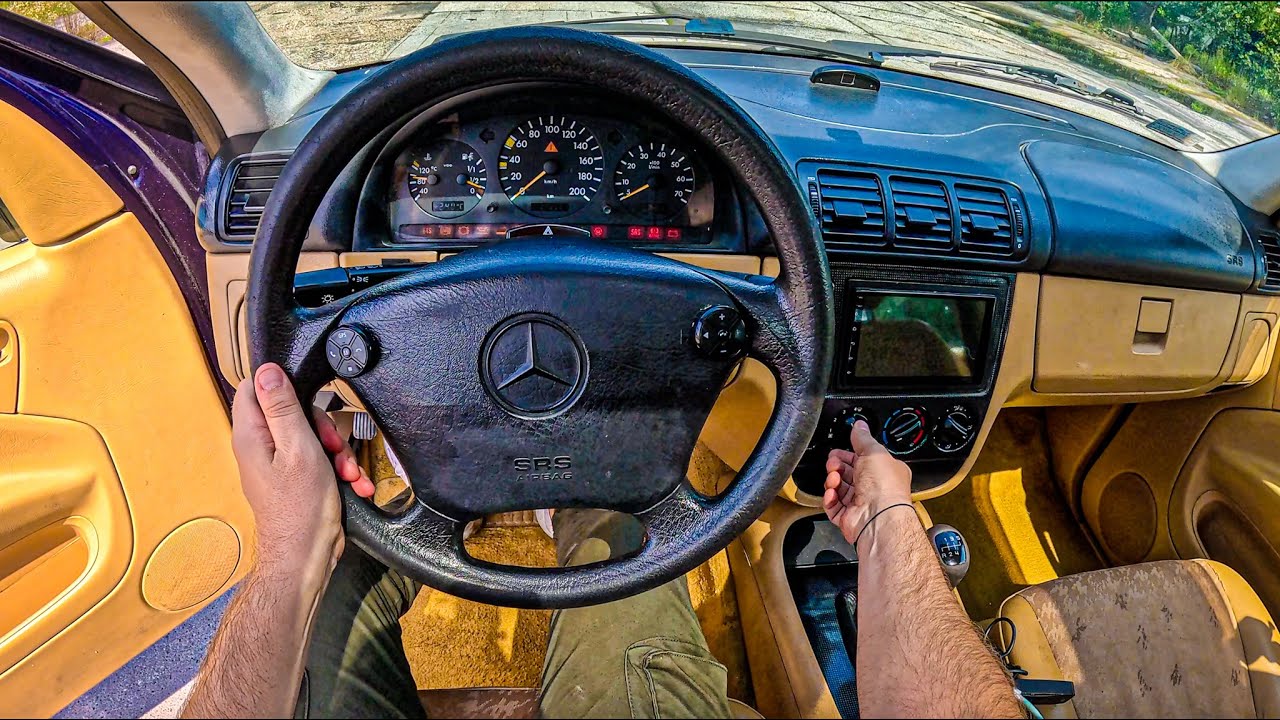 1998 Mercedes ML W163 [2.3 (230) 150 hp] |0-100| POV Test Drive #2116 Joe Black