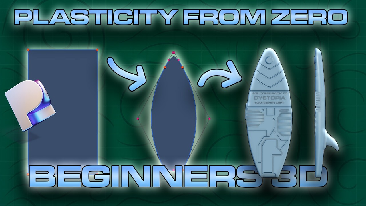 LEARN PLASTICITY with this CYBERPUNK SURFBOARD: Beginners 3D Tutorial