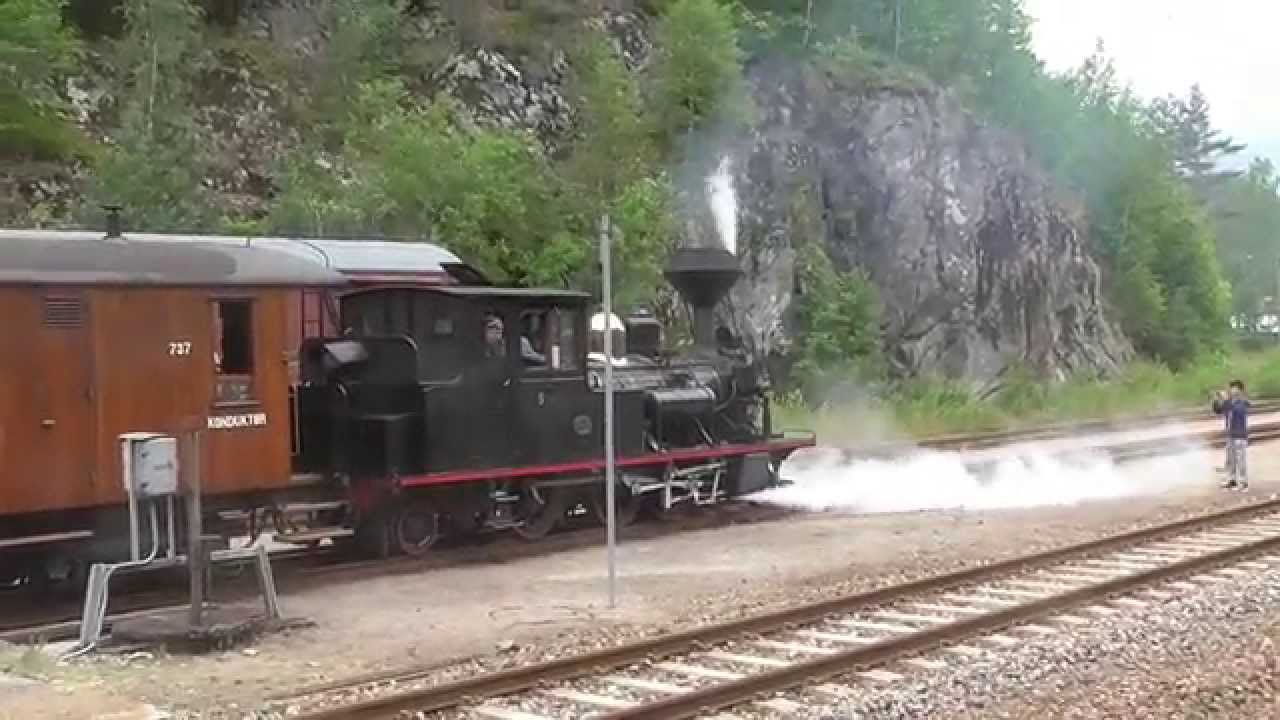Setesdalsbanen Grovane -  Røyknes minutt for minutt 9 august 2015