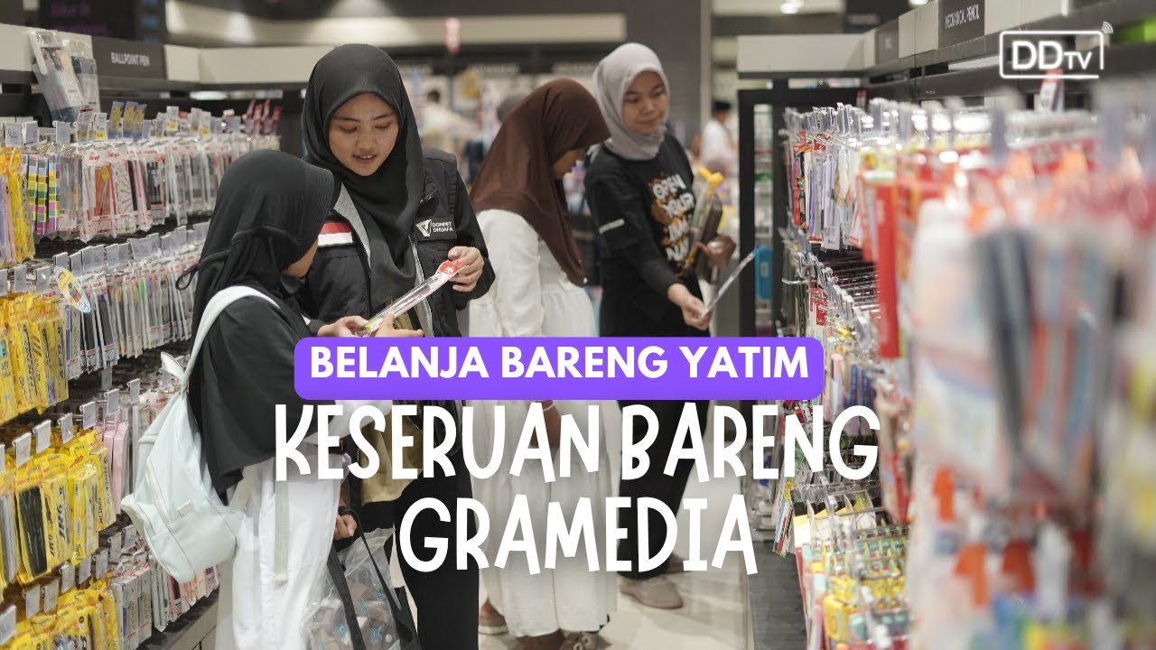Petualangan Belanja Perlengkapan Sekolah Bareng Adik Yatim di Gramedia!