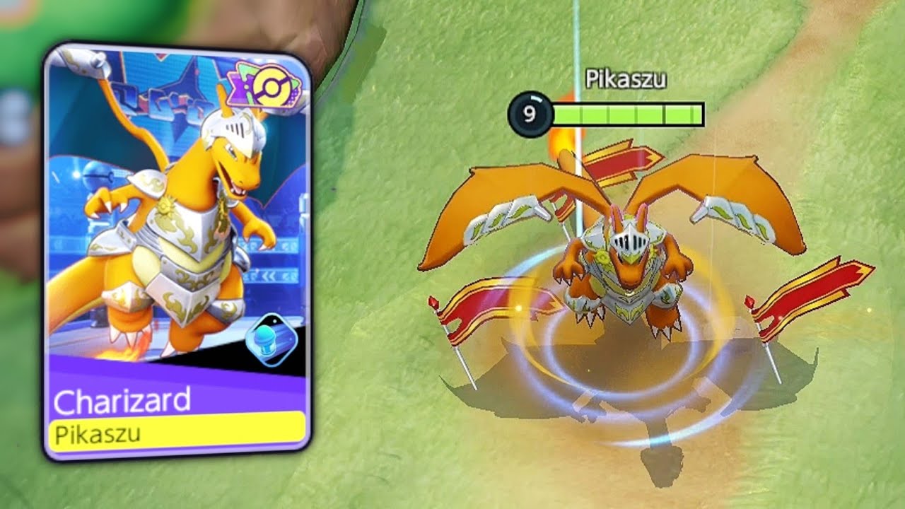 Charizard Default VS Knight Style Holowear comparison - Pokémon Unite
