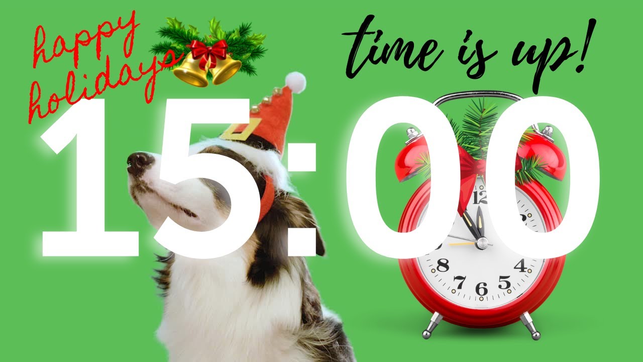 15 Minute Christmas Dog Countdown Timer #15 Minute, 
