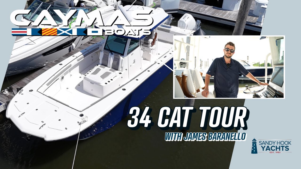 Discover the Legacy of Caymas: In-Stock 34 CT Catamaran Walkthrough | Sandy Hook Yachts