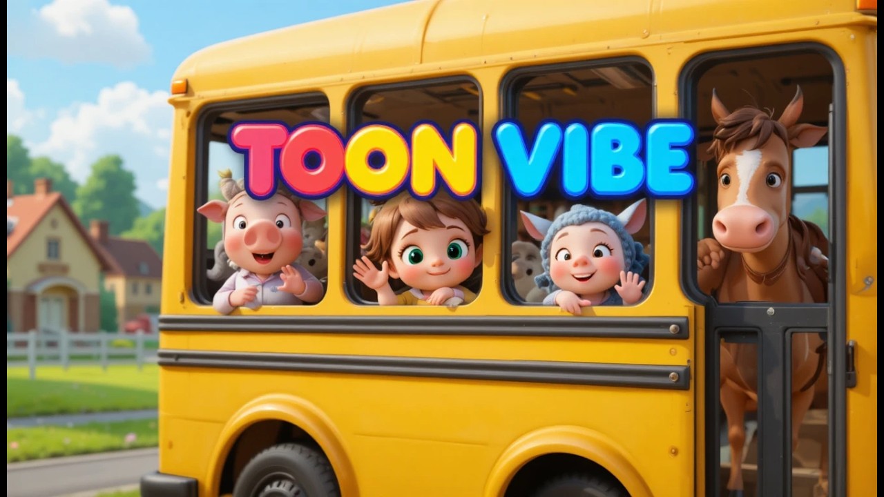 Wheels on the Bus Go Round and Round 🚌 Baby Bus Song | Toon Vibe Kids Songs#WheelsOnTheBus,