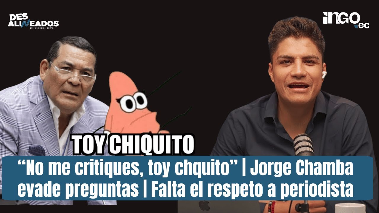 “No me critiques, toy chquito” | Jorge Chamba evade preguntas | Falta el respeto a periodista |