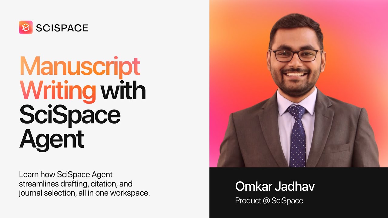 Step-by-Step Guide to Writing Manuscript Using SciSpace Agent