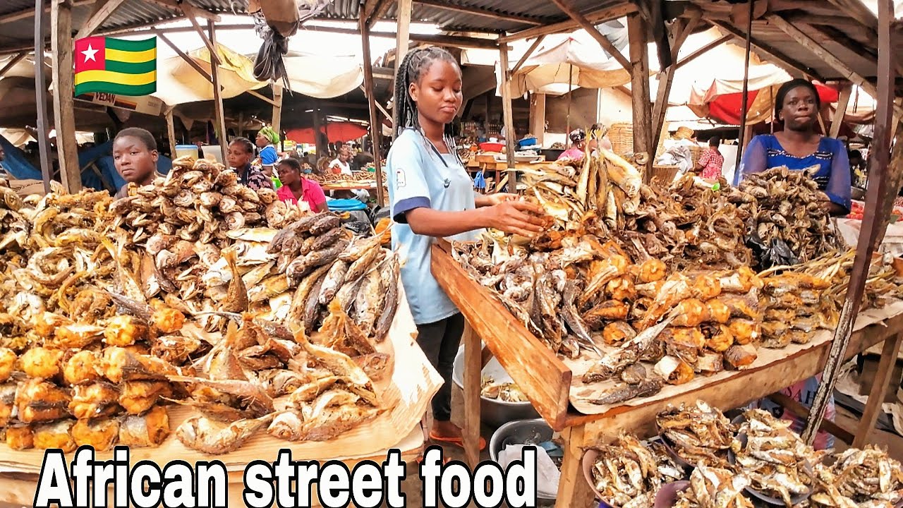 Biggest African street food tour in Togo 🇹🇬 west Africa.