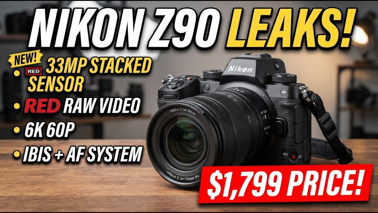 Nikon Z90 LEAKS: 33MP Stacked Sensor, RED Video & $1,799 Price!