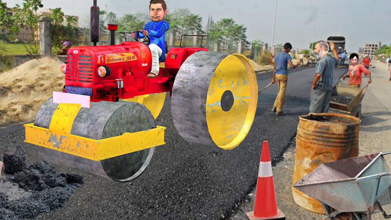 ट्रेक्टर रोडरोलर Tractor RoadRoller Funny Hindi Comedy Video .