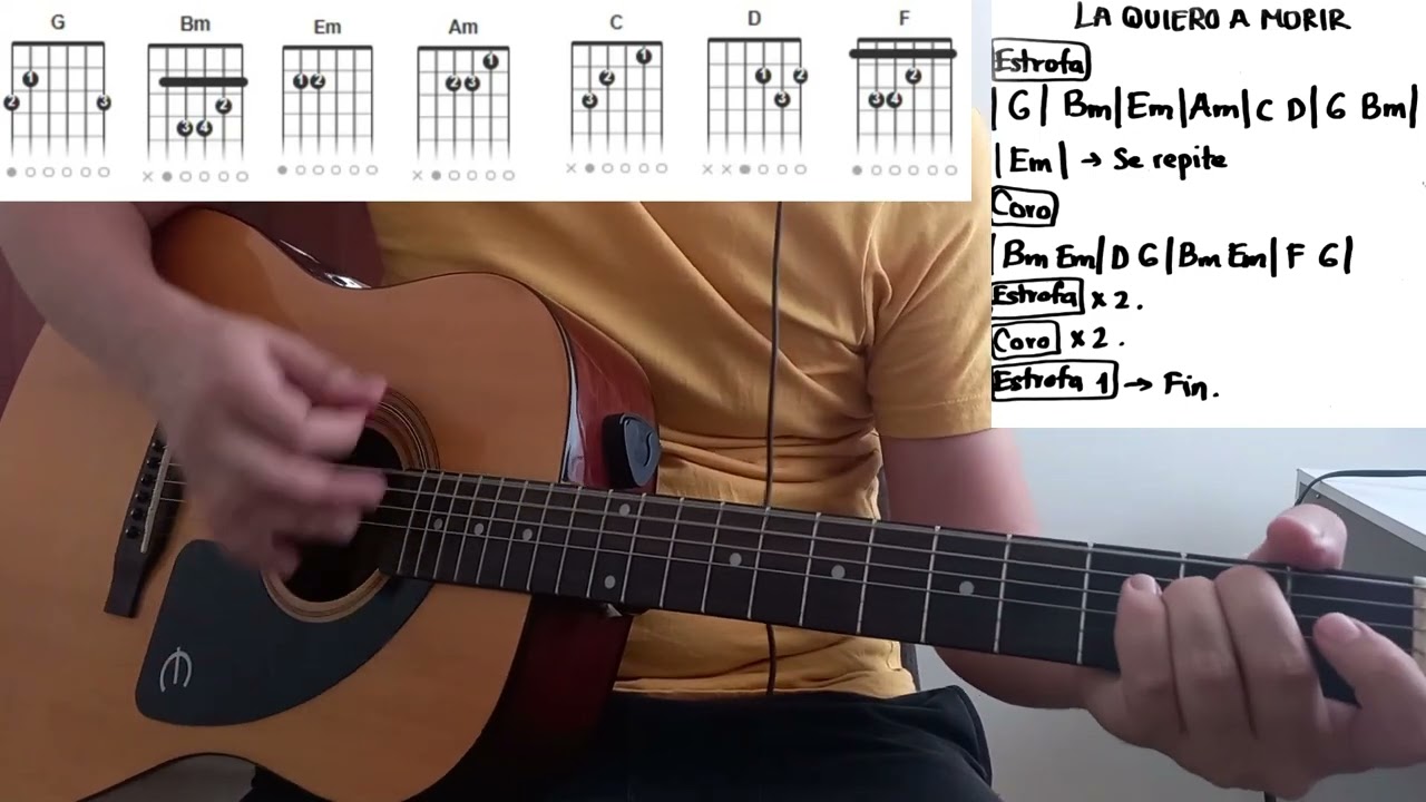 CÓMO TOCAR LA QUIERO A MORIR EN LA VERSIÓN DE JARABE DE PALO