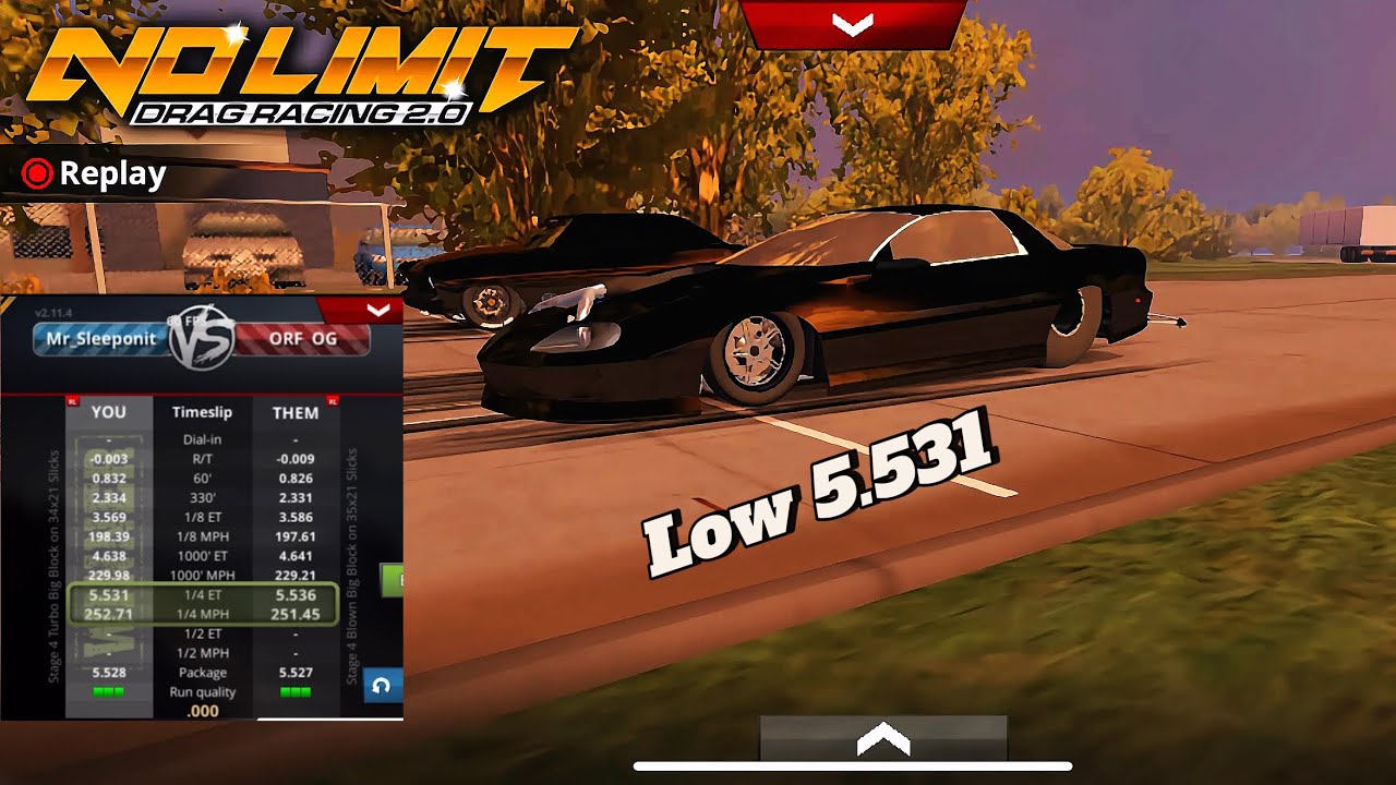 5.5 low 93' Camaro Tune - No Limit Drag Racing 2