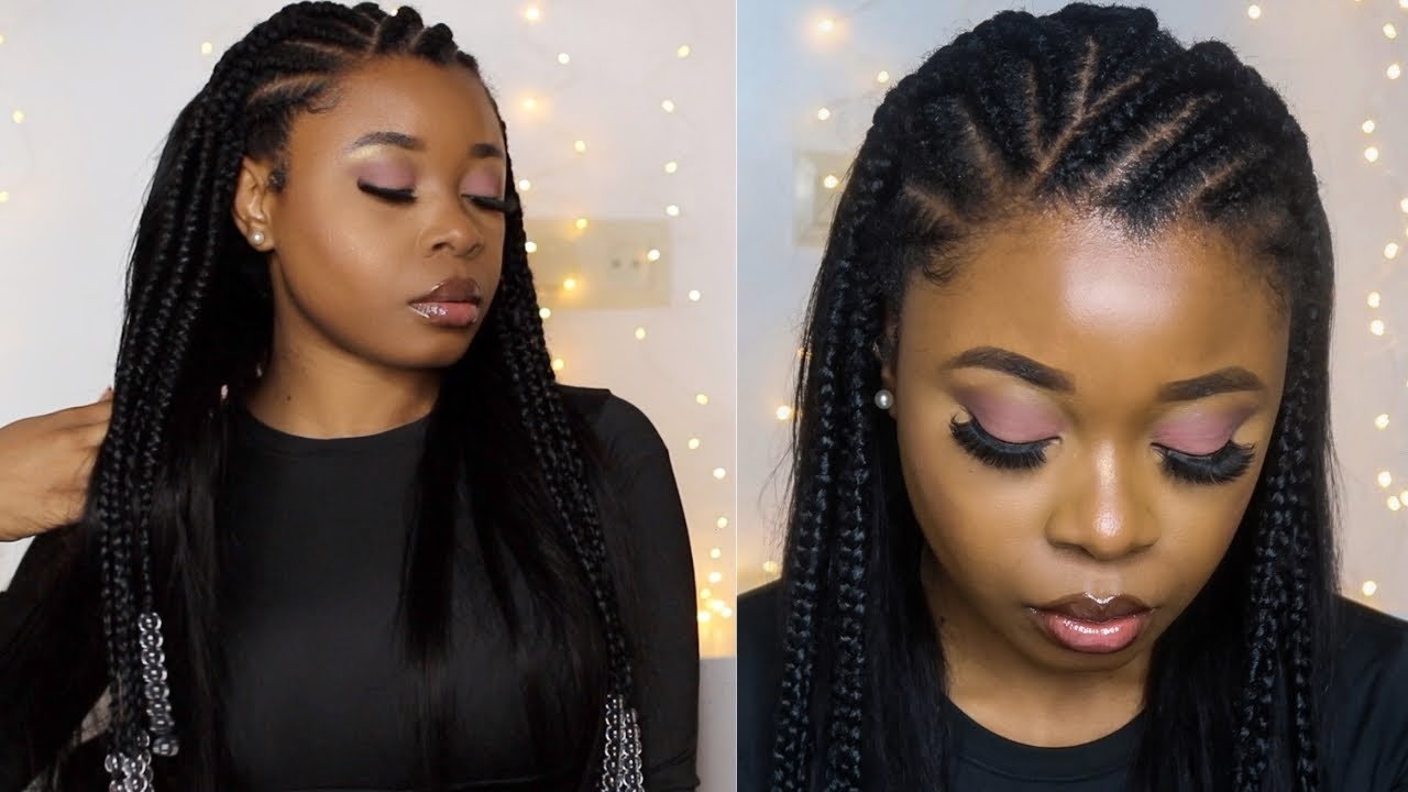 Cómo  poner EXTENSIONES  de CABELLO con TRENZAS || Estilos protectores para cabello afro || Rihanel