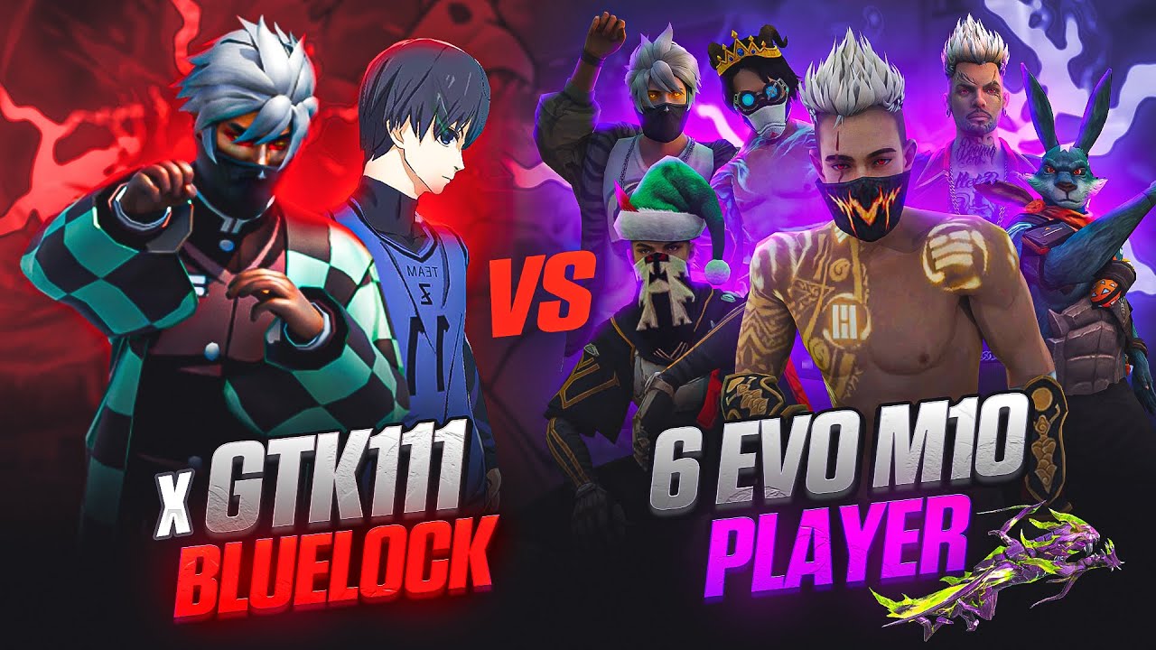 GTK111 Trying Blue Lock Bundle 🔥 Against 6 Pro Players 🍷🗿 Garena Free Fire