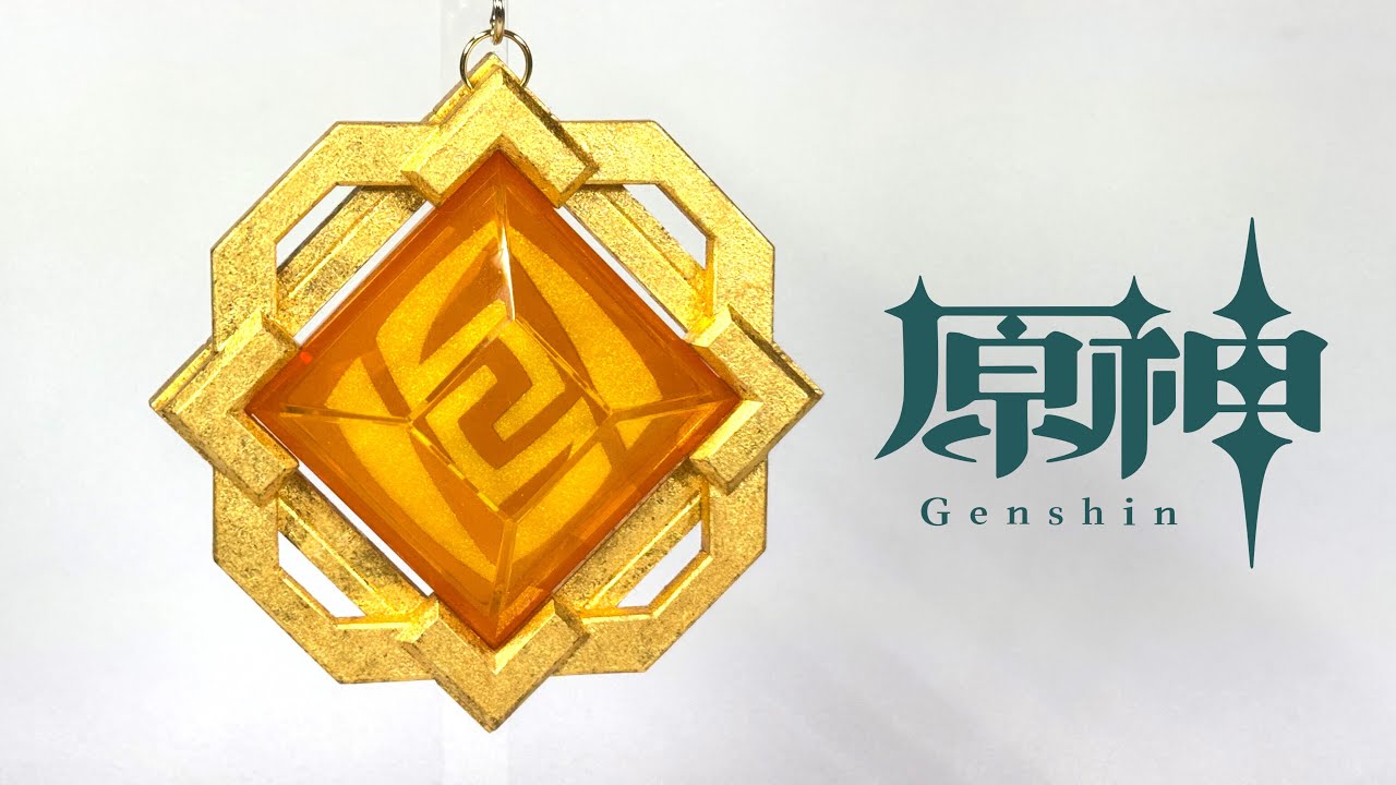 【原神】本物の金箔を使ってリアルな璃月の神の目を制作。