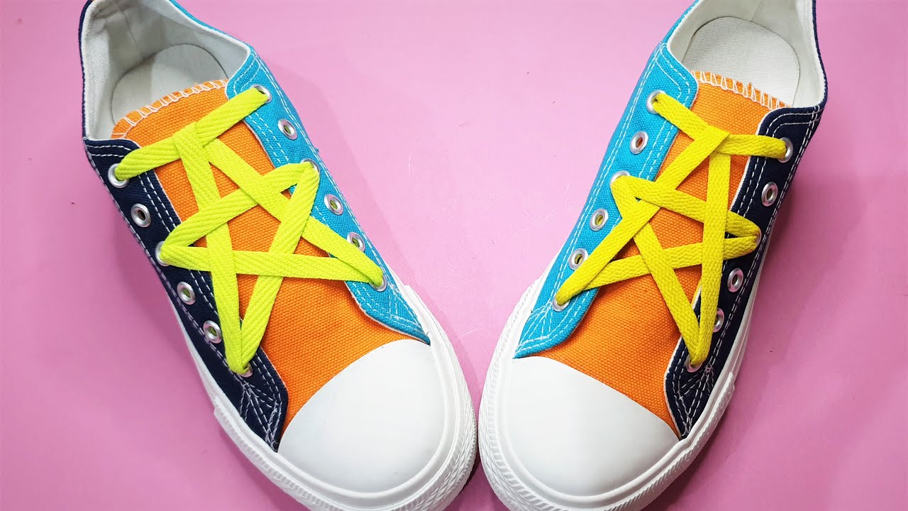 How to STAR lace shoes, How to tie shoelaces, Shoes lace styles, #shoelace #shorts #viral #diy #23