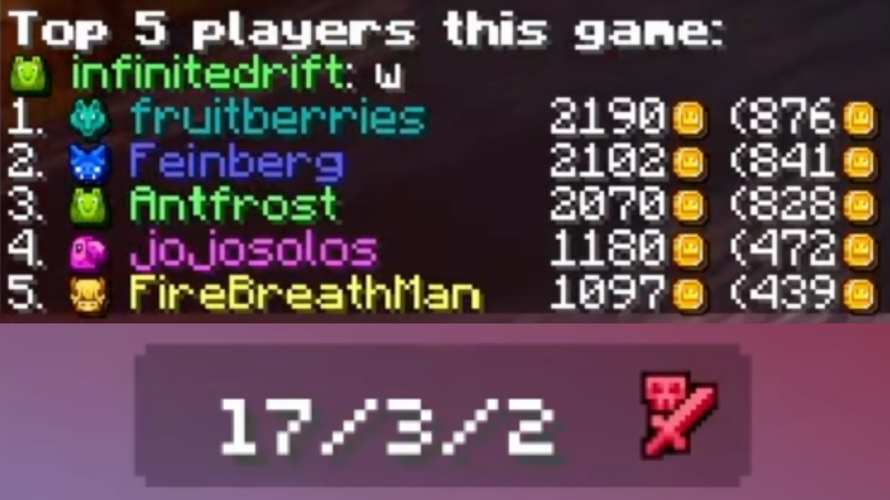 fruitberries 17 kill skybattle (MCC: double date)