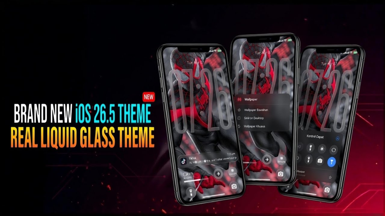 BRAND NEW IOS 26.5 THEME REAL LIQUID GLASS THEME WITHOUT ROOT