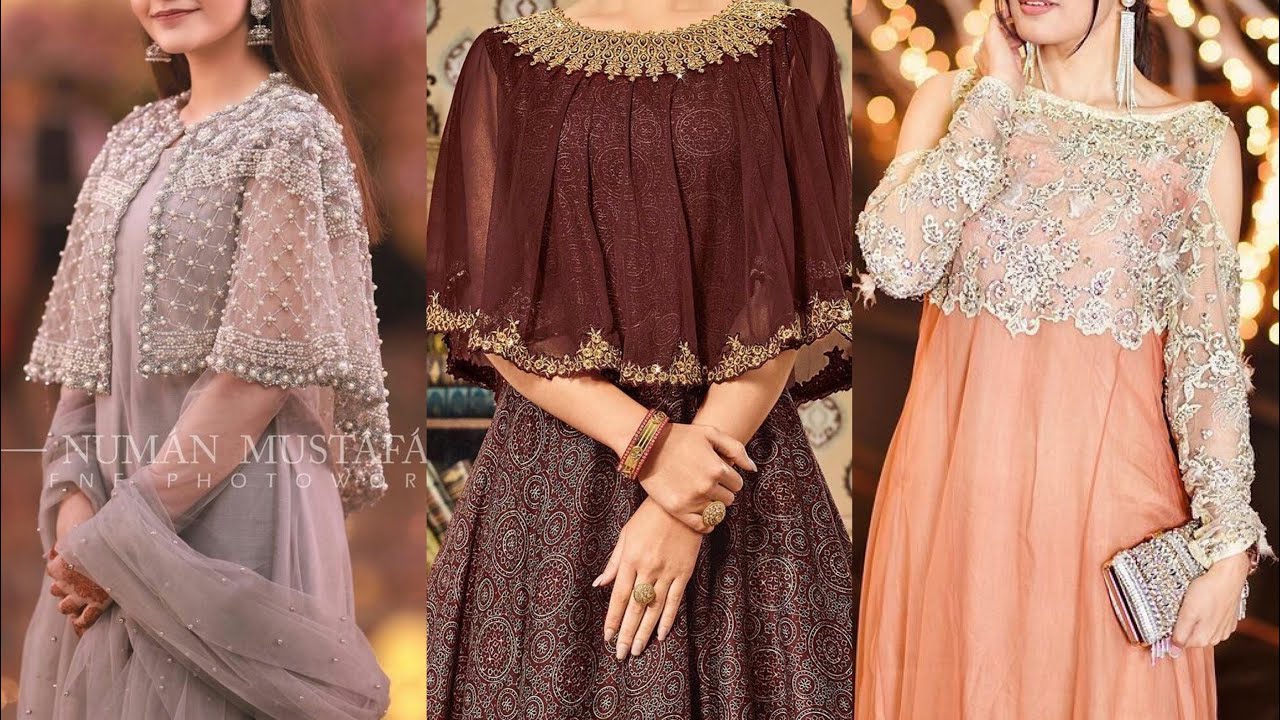 Top Stylish Cap Style Designer Fancy Party Wear Dress Designing Ideas 2022-2023