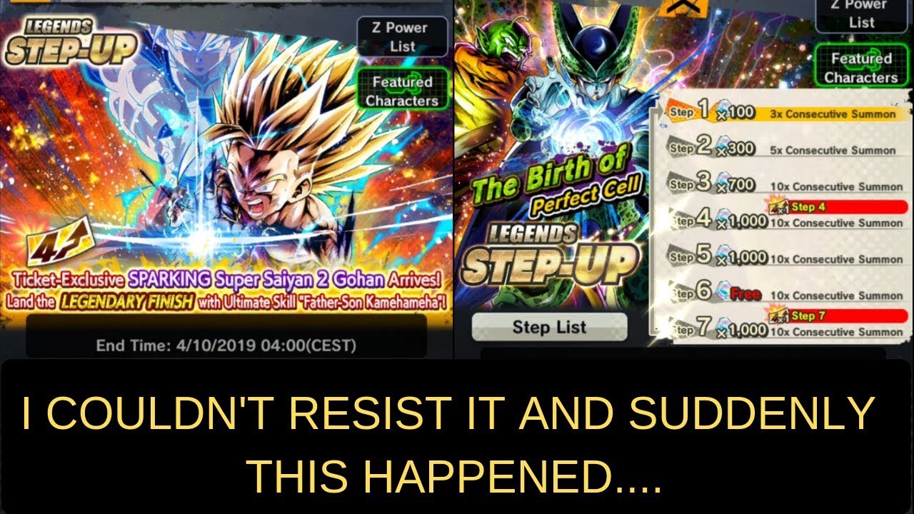 LEGENDARY FINISH SSJ2 Gohan Legends Rising Step Up Summons part 2  Dragon Ball Legends