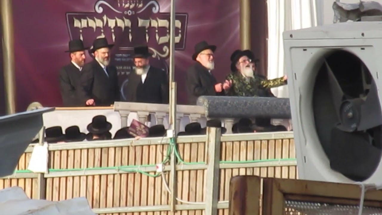 מעמד קבלת פנים לנגיד רבי חיים שטרן בחצר הקודש ויז'ניץ. קרדיט אתר ויז'ניצע נייעס