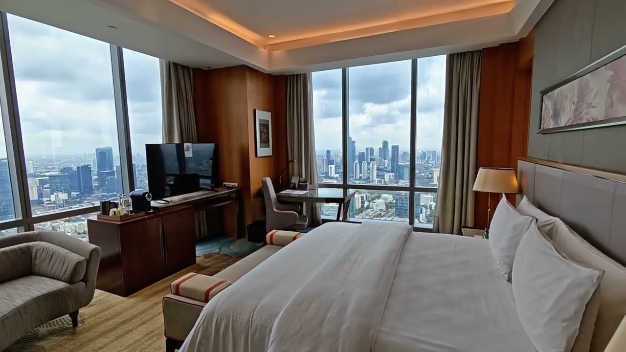 Экскурсия по номеру в роскошном отеле Westin Jakarta, Индонезия.