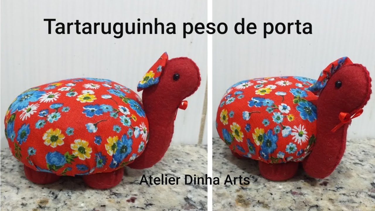 Peso de porta Tartaruga de fuxico 🐢