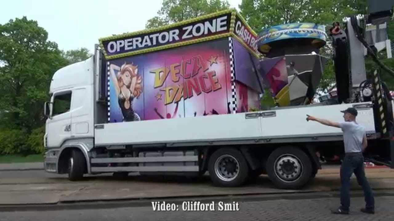 Kermis Haarlem 2014 Transport en opbouw zaanenlaan Deel 2