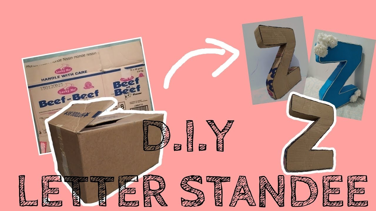 D.I.Y LETTER STANDEE| FROM CARD BOARD ( KARTON )