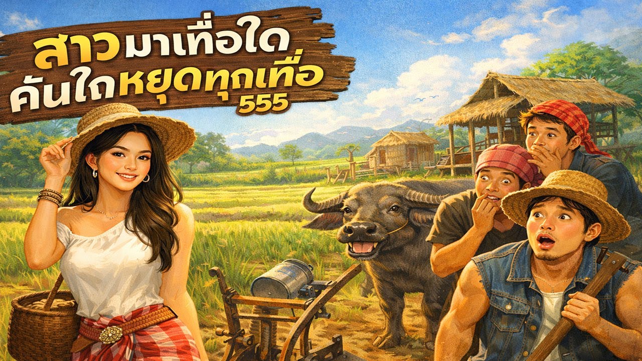 สาวมาเทื่อใด คันไถหยุดทุกเทื่อ | หมอลำฮา ฟาร์มแตก ผู้บ่าวทำงานบ่ได้ 555